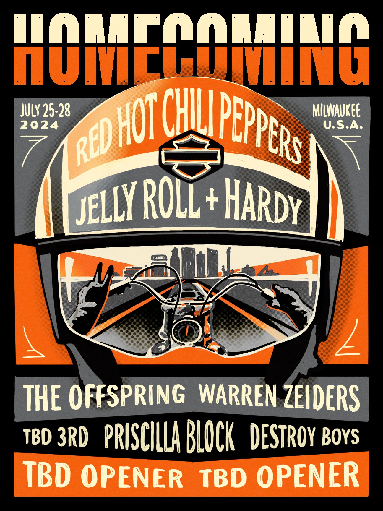 Harley-Davidson Homecoming 2024 Posters — DKNG